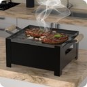 Ver imagem 2 de Churrasqueira a Álcool Rechaud Chapa Bifeteira Portátil