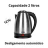 Chaleira Elétrica Inox 2l 110v Ferver Agua - 3