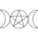 Ver imagem 1 de Lua Tríplice - Pentagrama da Deusa Tríplice em Ferro 15x30