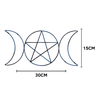 Lua Tríplice - Pentagrama da Deusa Tríplice em Ferro 15x30 - 2