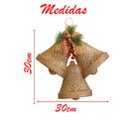 Ver imagem 2 de Kit 4 Enfeite Pendente Decoração Natalina Sino Dourado 30cm