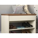 Ver imagem 4 de Sapateira Banco de Madeira com Gaveta Hall de Entrada - Off White com Freijó