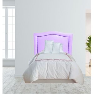 Cabeceira Estofada  Solteiro Onda |Corino Lilás