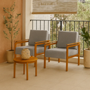 Ver imagem 1 de Kit 2 Poltronas Yasmin para Sala de Estar ou Recepção Madeira Maciça em Linho Premium:cinza