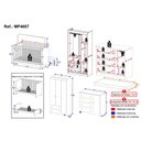 Ver imagem 4 de Quarto de Bebê Completo Berço Americano 3x1 Colchão Realeza Multimóveis Mp4607 Madeirado/off