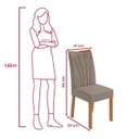 Ver imagem 4 de Conjunto Sala de Jantar Mesa Easy Pop 120x80cm Tampo Vidro/mdf com 4 Cadeiras Confort Suede Animale