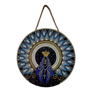 Quadro Mandala Enfeite Nossa Senhora Aparecida Porcelana