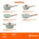 Ver imagem 6 de Jogo de Panelas de Indução Antiaderente Cerâmica Nordica Verde 5 Peças - Hauskraft Premium