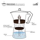 Ver imagem 4 de Cafeteira Italiana Casita Ca11017 Analógico Prateada