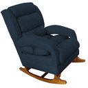 Ver imagem 1 de Poltrona Amamentação Liz de Balanço Suede Azul Royal - Dominic Decor
