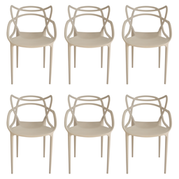 Cadeira Allegra Nude - Kit com 6 - 1