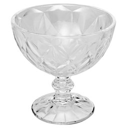 Jogo de 6 Taças Diamond Lyor para Sobremesa 250ml Transparente Tigela de Vidro para Doces Frutas - 4