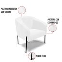 Ver imagem 5 de Cadeira Sala de Jantar Pé de Ferro Preto Kit 2 Stella Sintético Pu D03 - D'Rossi Cor Branco