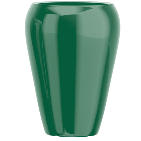 Vaso Fibra de Vidro Cachepot 46cm Vietnamita Decorativo Sala Plantas Verde Escuro