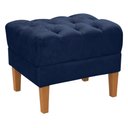 Ver imagem 1 de Puff Retro Capitone Pes Madeira Suede Azul Marinho Mpassos