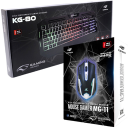 Kit Gamer C3 Tech, Mouse, Teclado - Kg-80bk + Mg-11bsi - 2
