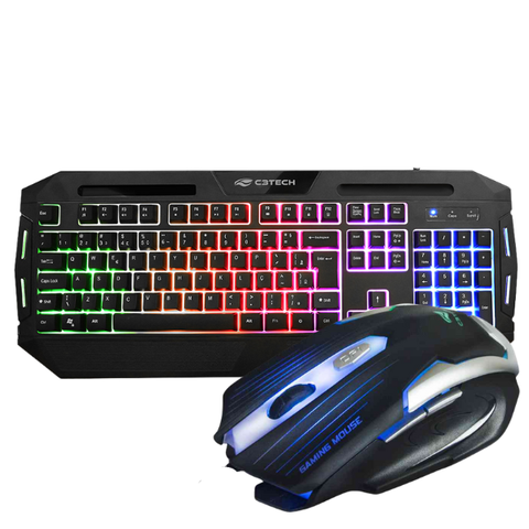 Kit Gamer C3 Tech, Mouse, Teclado - Kg-80bk + Mg-11bsi