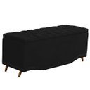 Ver imagem 4 de Calçadeira Baú King Size Estofada Maitê Veludo Preto