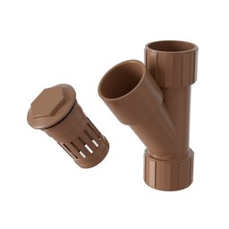 Junção C/ Filtro Y Conexão Soldável Pvc Marrom 25mm Estrela - 3
