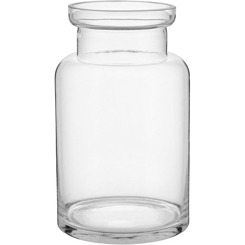 Vaso Decorativo Cachepô Enfeite 30x18x18cm Vidro Transparente