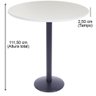 Mesa Bistrô Zeta 111,50 Cm (altura) com Tampo em Mdp Redonda 80 Cm Branco - 5