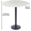 Ver imagem 5 de Mesa Bistrô Zeta 111,50 Cm (altura) com Tampo em Mdp Redonda 80 Cm Branco