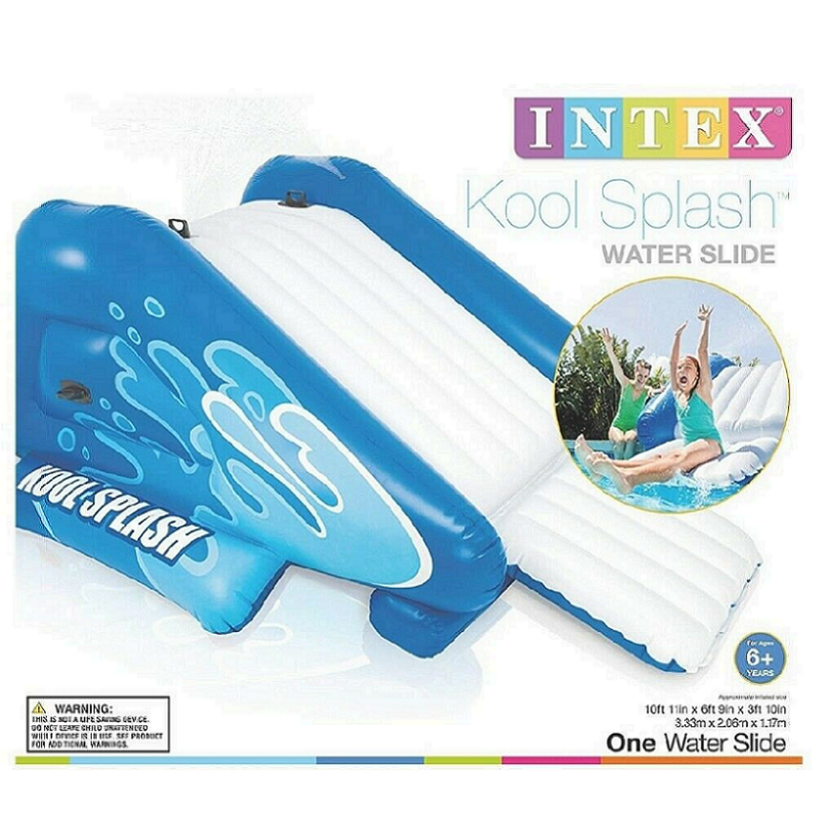 Escorregador Inflável para Piscina Intex 3,3x2,06x1,17m:azul - 9