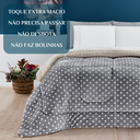Ver imagem 5 de Conjunto Cama Casal King Size Coberdrom Romance Dupla Face Estampado:cinza