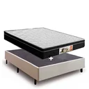 Ver imagem 1 de Cama Box Casal Colchão Espuma D33 + Box Suede Bege (54x138x188)