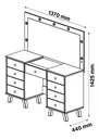 Ver imagem 4 de Penteadeira Camarim Eloa Design Elegante Gavetas Expositor Quarto:branco