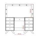 Ver imagem 5 de Penteadeira Camarim Eloa Design Elegante Gavetas Expositor Quarto:branco