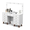 Ver imagem 2 de Penteadeira Camarim Eloa Design Elegante Gavetas Expositor Quarto:branco