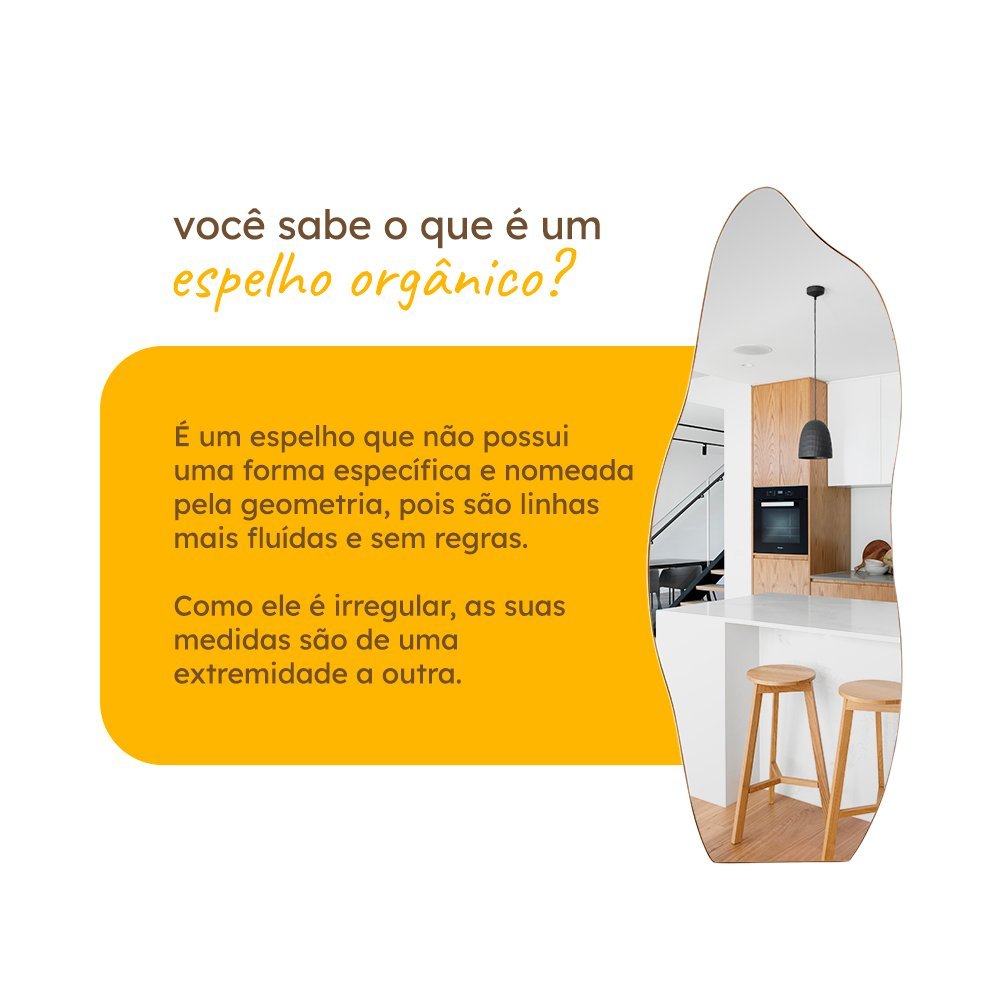 Espelho Retrô Orgânico de Chão ou Parede Moldura em Couro 3cm 170x70cm Mod. Flame – Couro Preto - 6