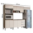Ver imagem 4 de Armário de Cozinha Thalia 9 Portas 3 Gavetas Itauba/off White - Pnr Móveis