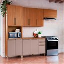 Ver imagem 3 de Kit de Cozinha Cristal 11 Portas Freijo com Camurca