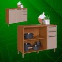 Ver imagem 7 de Kit de Cozinha Cristal 11 Portas Freijo com Camurca