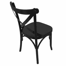 Cadeira Katrina Assento Maciço Preto - 4