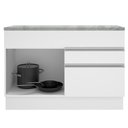 Ver imagem 3 de Balcão De Pia Madesa Glamy 120 Cm 1 Porta E 2 Gavetas Branco
