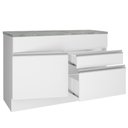Ver imagem 2 de Balcão De Pia Madesa Glamy 120 Cm 1 Porta E 2 Gavetas Branco