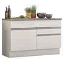 Ver imagem 1 de Balcão De Pia Madesa Glamy 120 Cm 1 Porta E 2 Gavetas Branco