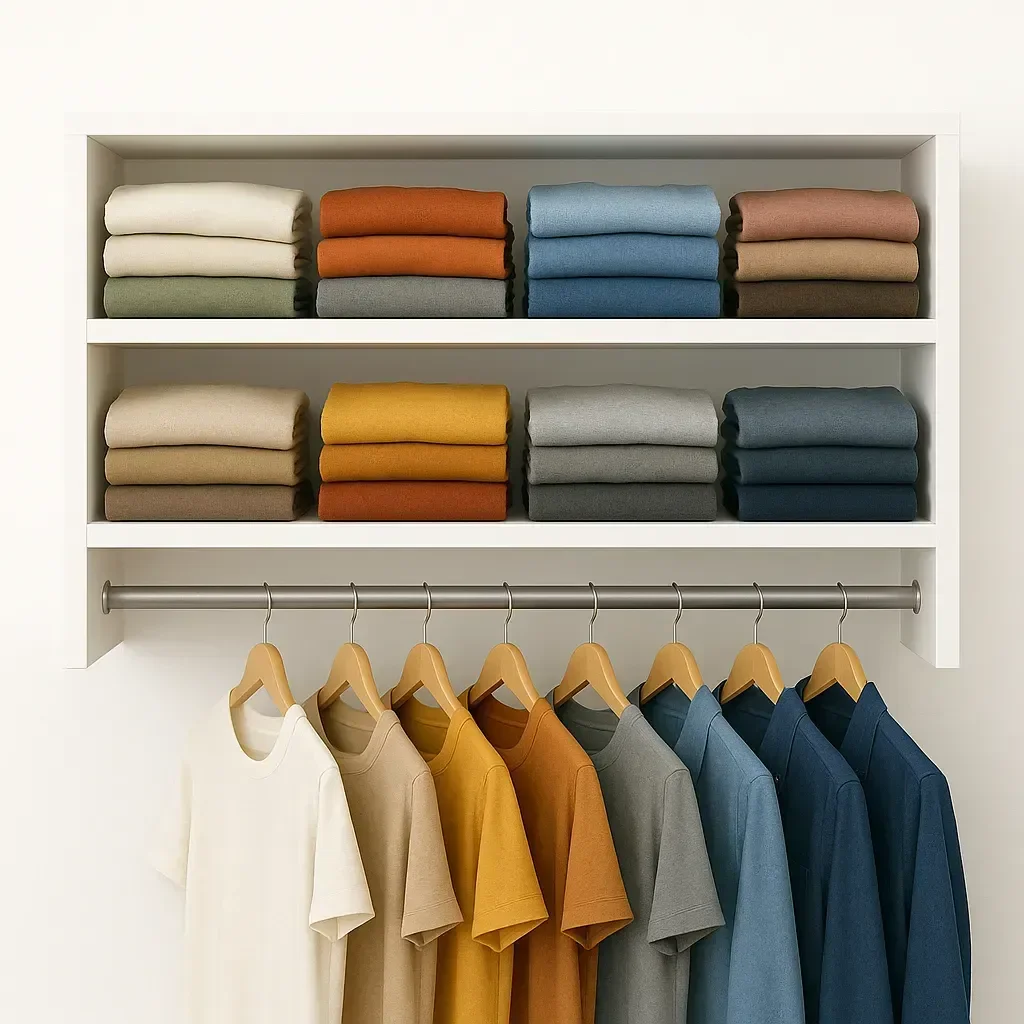 Ver imagem 4 de Cabideiro de Parede Arara em Mdf com 2 Nichos de 1 Metro