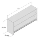 Ver imagem 4 de Cabideiro de Parede Arara em Mdf com 2 Nichos de 1 Metro