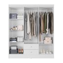 Ver imagem 2 de Guarda Roupa Casal 6 Portas 2 Gavetas Touch - Branco/rosa Flex