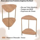Ver imagem 5 de Mesa Lateral Organica Pe Metal Dourado Hanover 28016 Artesano Hanover Dourado