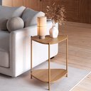 Ver imagem 1 de Mesa Lateral Organica Pe Metal Dourado Hanover 28016 Artesano Hanover Dourado