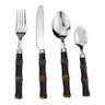 Faqueiro em Aço Inox 24 Peças com Cabo Estilo Bambu Escuro Dinasty - 2