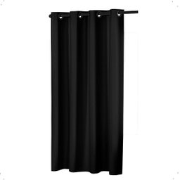 Cortina Blackout 1,10 X 1,30 Folha Unica Ilhos para Provador Corta Luz Cor Preto - 2