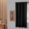 Cortina Blackout 1,10 X 1,30 Folha Unica Ilhos para Provador Corta Luz Cor Preto - 1