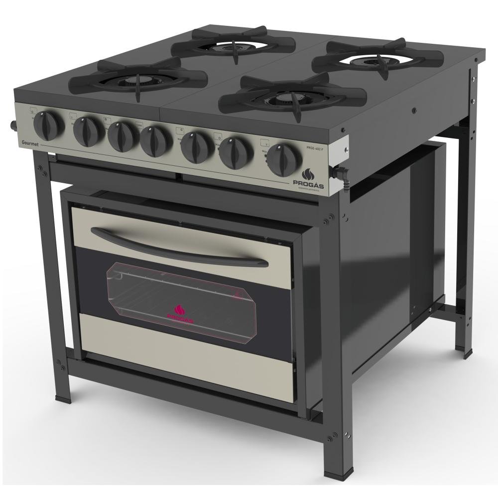 Fogão 4 Bocas Progas Industrial Gourmet Inox - N/a - Prge-402f Fogão 4 Bocas Progas Industrial Gourmet Inox - N/a - Prge-402f
