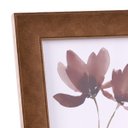 Ver imagem 2 de Porta Retrato com Moldura Bronze e em Couro Marrom - 15x20cm